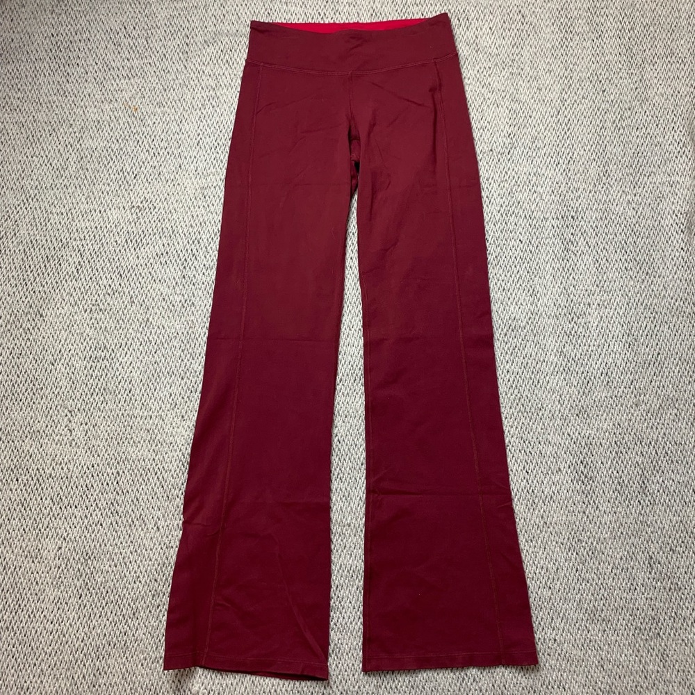 SOLD🌈Athleta Kickbooty Red Wide Leg Yoga Pants